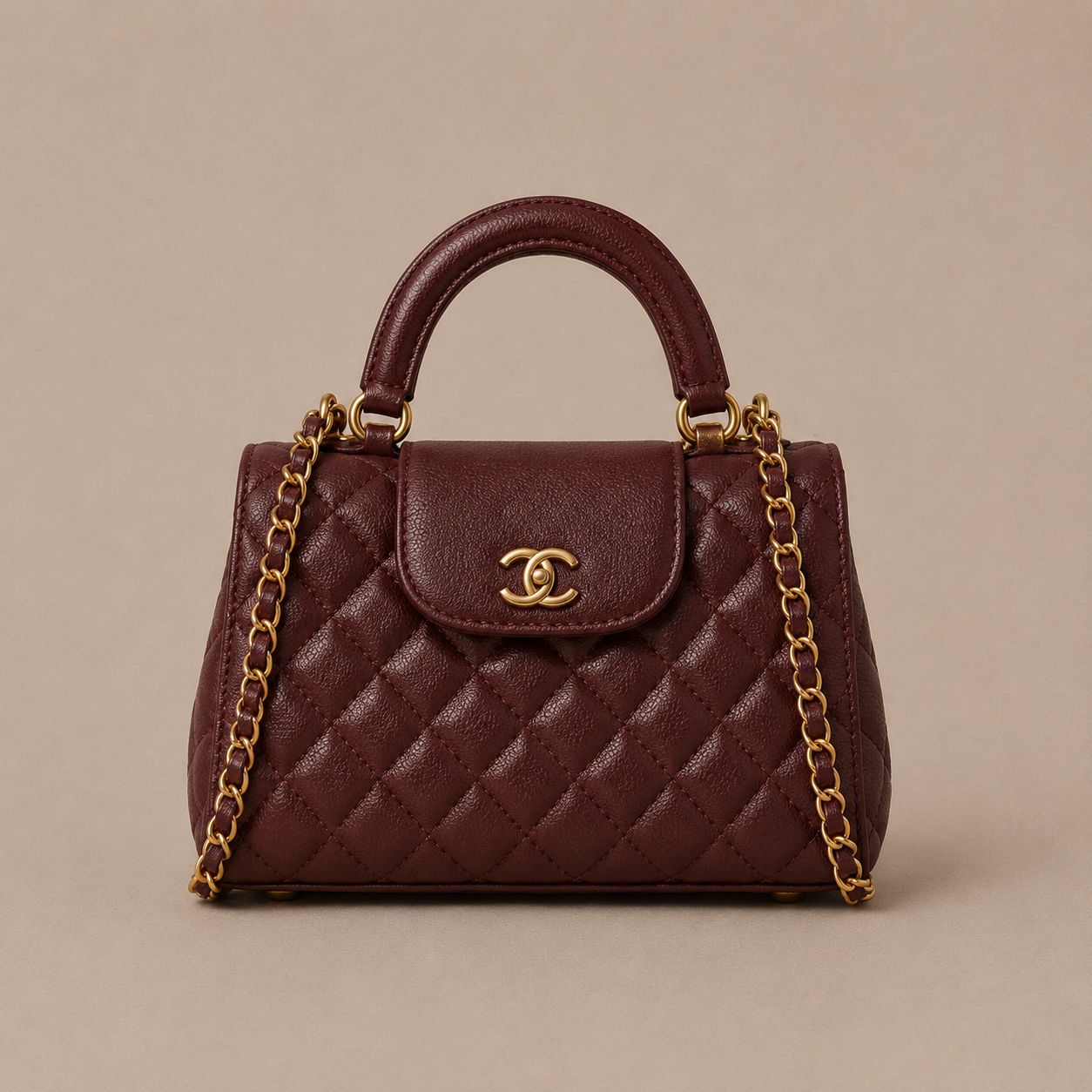 Chanel Mini Kelly (Claret Red)